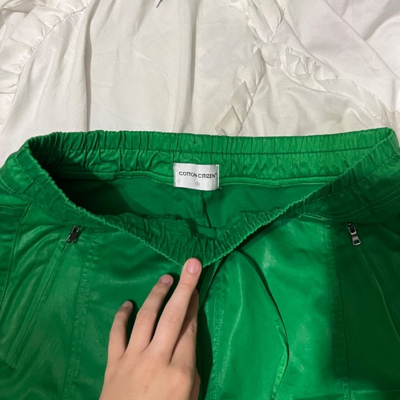 Green Cotton Citizen Pants - Picture 2 of 4